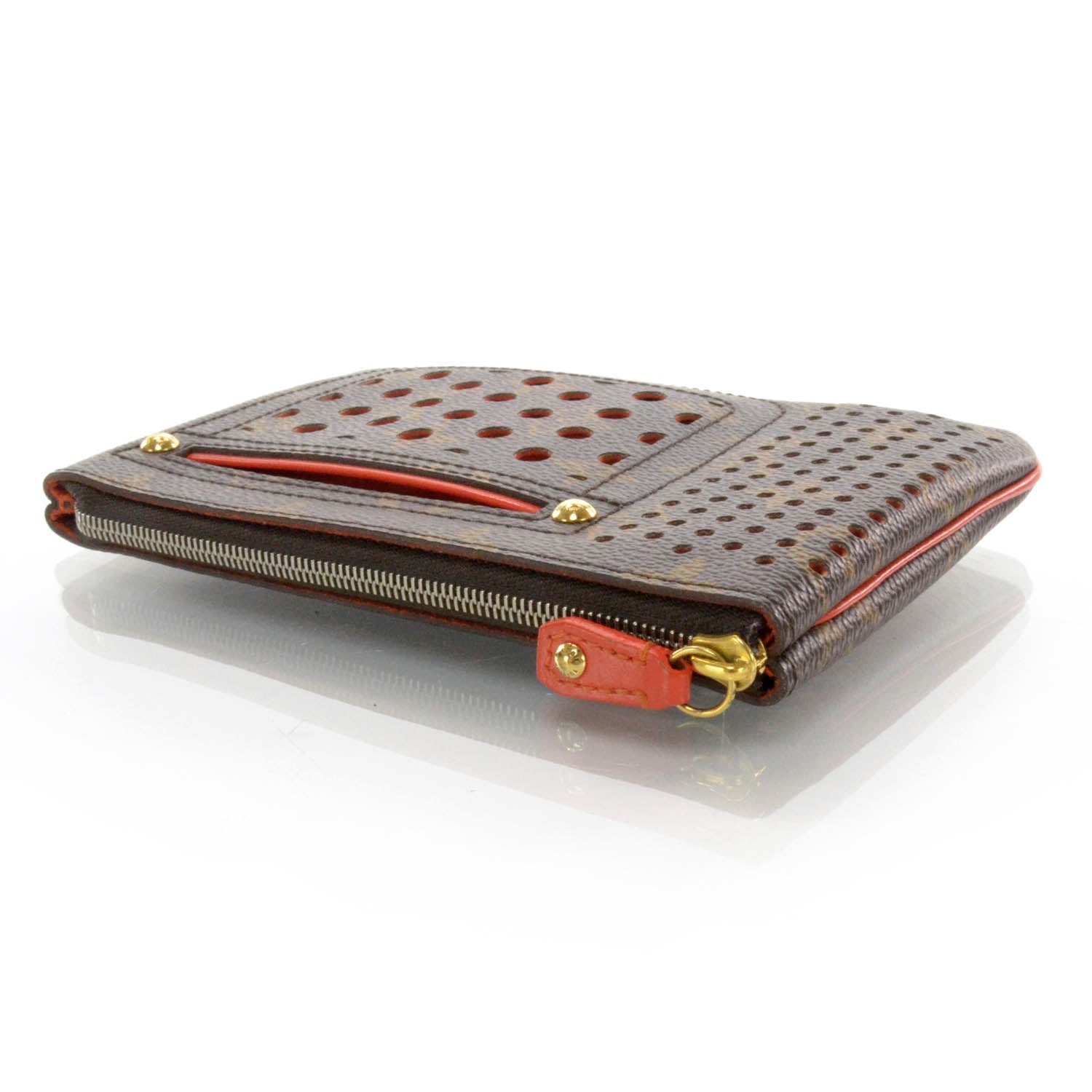 Louis Vuitton Monogram Perforated Pochette Plat Orange 3 of 7