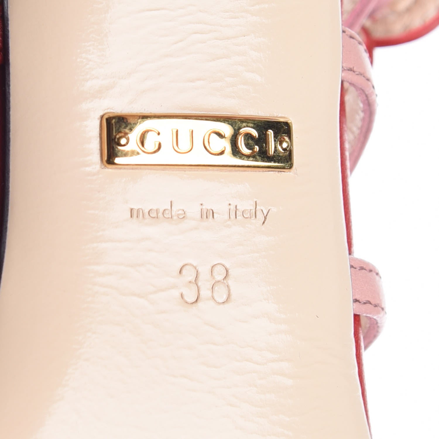 Gucci Malaga Kid Aneta Ladder-Strap 95mm Sandals 38 Carmine Rose 7 of 10