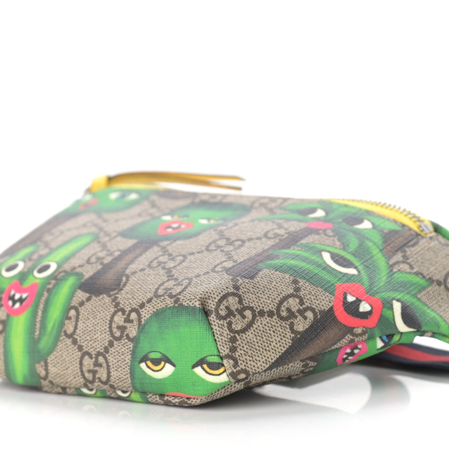 GG Supreme Monogram Smiling Plants Childrens Belt Bag Multicolor