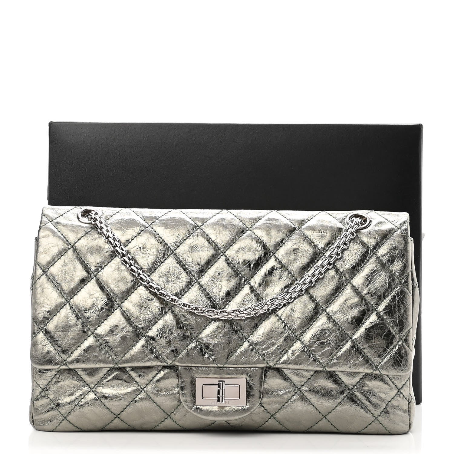 Chanel Metallic Aged Calfskin Quilted 2.55 Reissue 227 Flap Vert Fonce 11 of 11