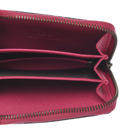 Gucci Grained Calfskin Logo Zip Around Card Case Box Pink Green 4 of 6