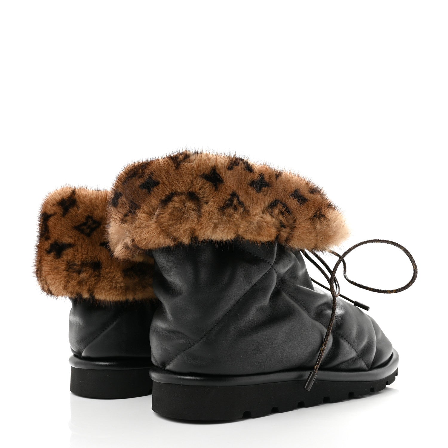 Louis Vuitton Nylon Mink Monogram Pillow Comfort Ankle Boot 39 Black 5 of 9