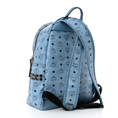 MCM Visetos Medium Side Stud Stark Backpack Light Blue 2 of 8
