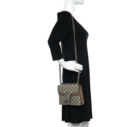 Gucci GG Supreme Monogram Mini Dionysus Shoulder Bag Taupe 2 of 10