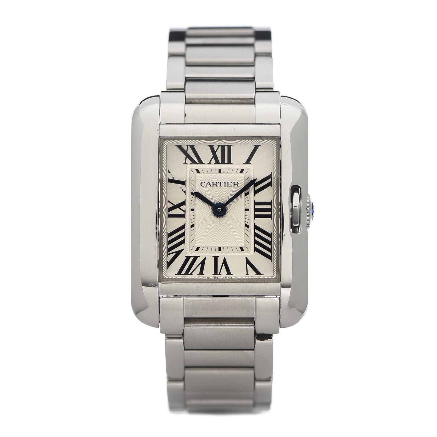 Stainless Steel 23mm Tank Anglaise Quartz Watch