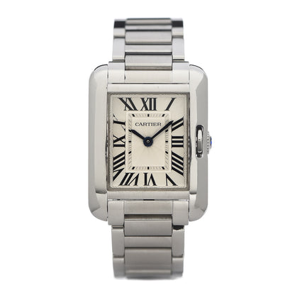 Cartier Stainless Steel 23mm Tank Anglaise Quartz Watch 1 of 6