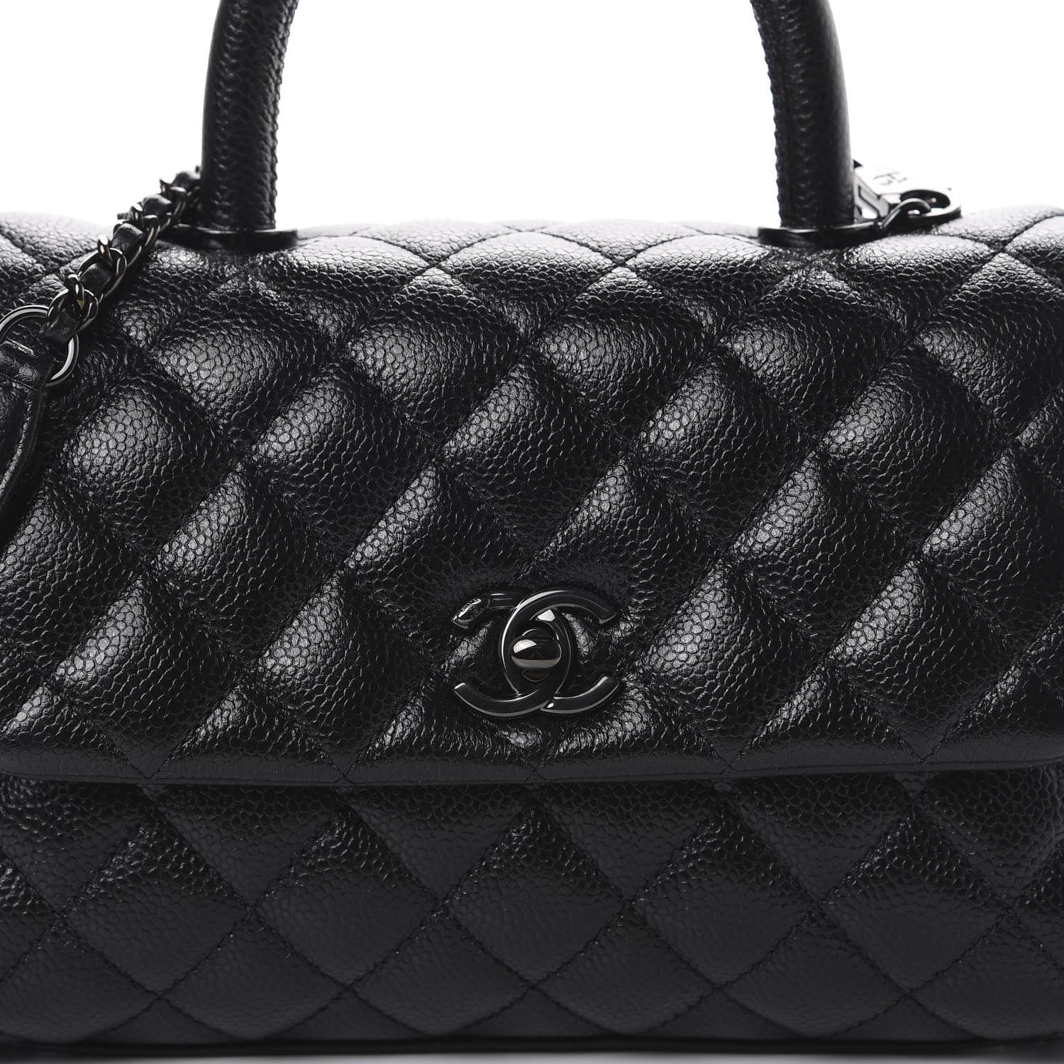 Chanel Caviar Quilted Mini Coco Handle Flap So Black 8 of 9