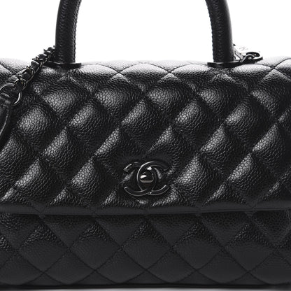 Chanel Caviar Quilted Mini Coco Handle Flap So Black 8 of 9