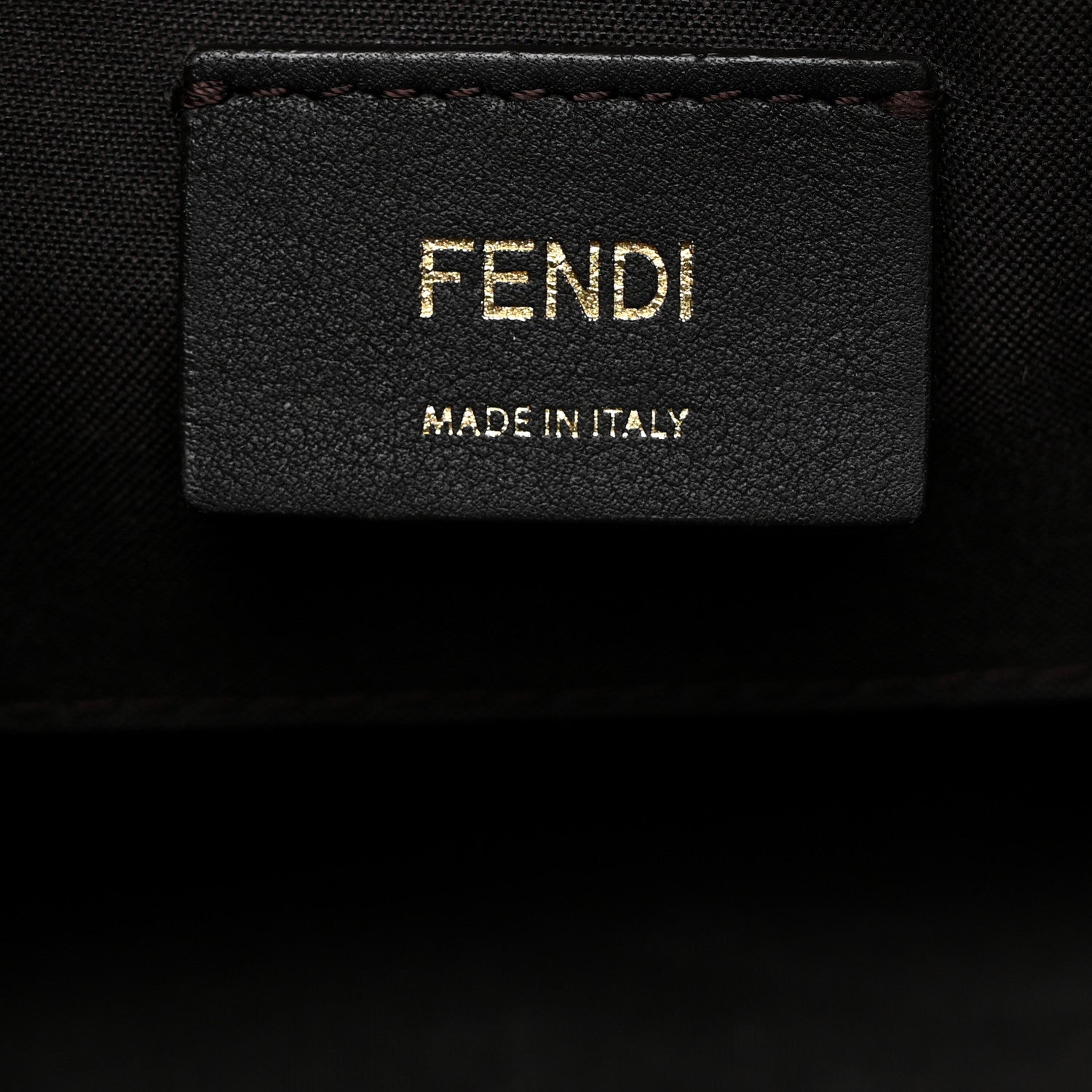 Fendi Glazed Fabric Vitello Century F is Fendi FF 1974 Stamp Patch Camera Case Mogano Panna Iris 6 of 10