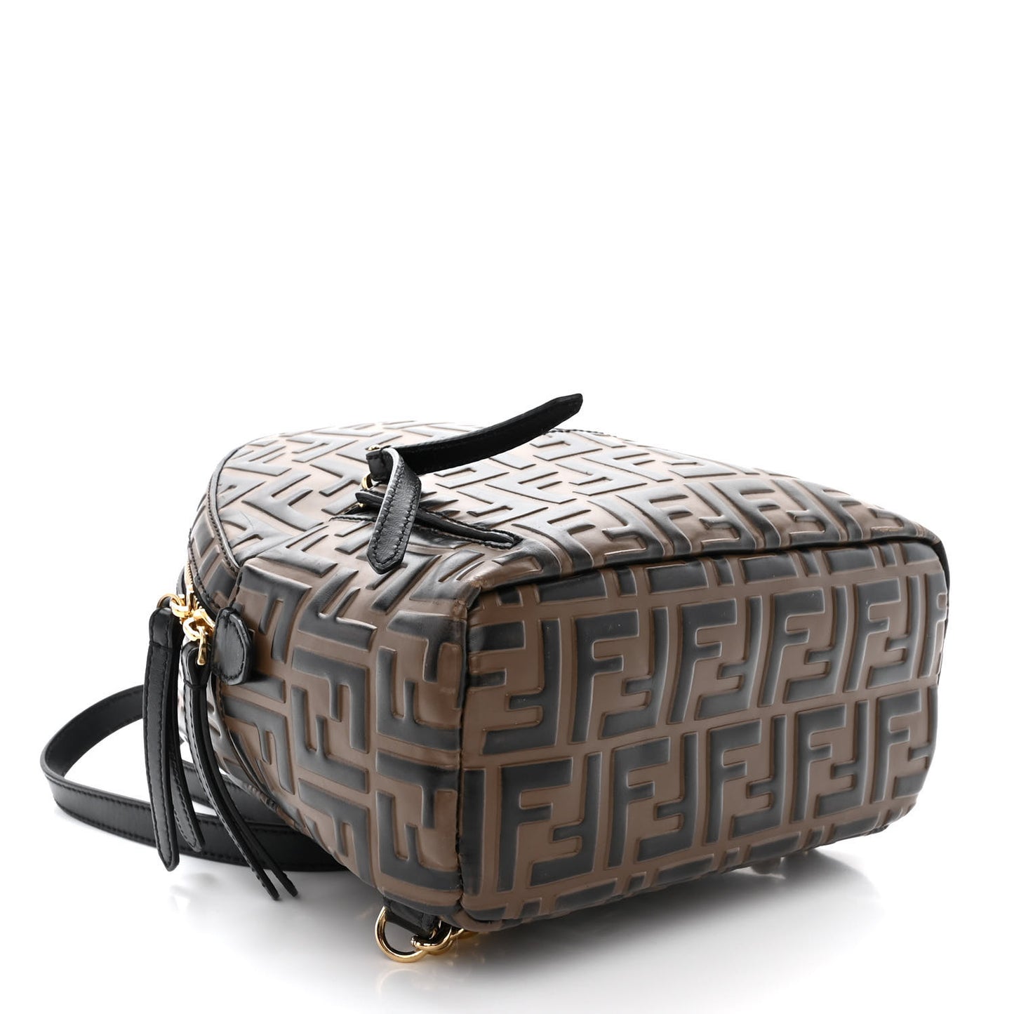 Vitello Bi-Color FF 1974 Embossed Mini Backpack Maya Black