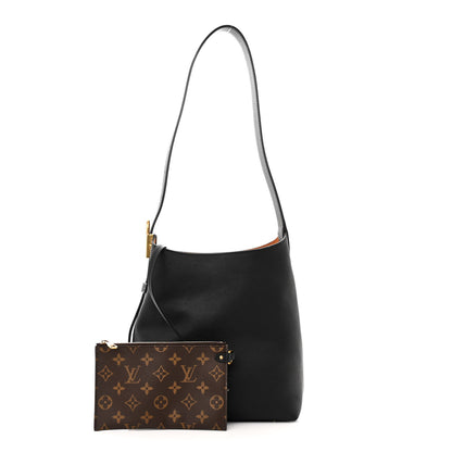 Louis Vuitton Grained Calfskin Low Key Hobo PM Black 3 of 11