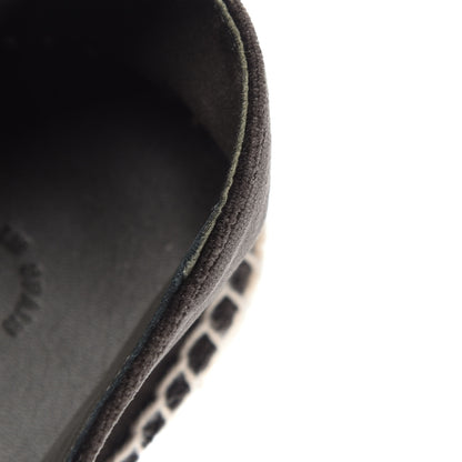 Chanel Velvet Logo Espadrilles 37 Black 9 of 10