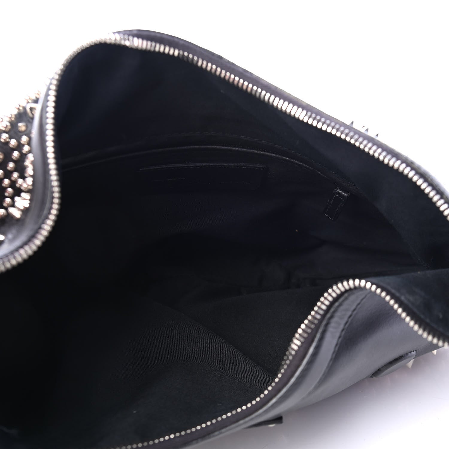 Alexander McQueen Calfskin Studded De Manta Clutch Black 5 of 9