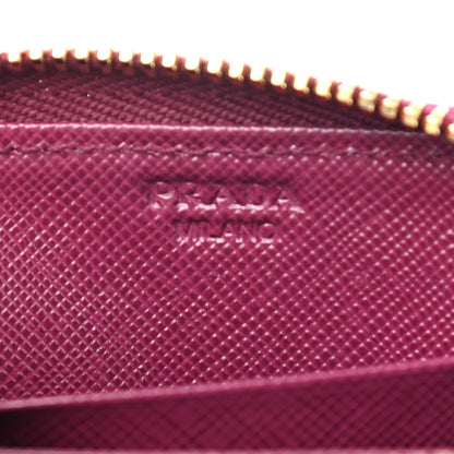 Prada Saffiano Triangle Compact Zip Around Walle Peonia 6 of 6
