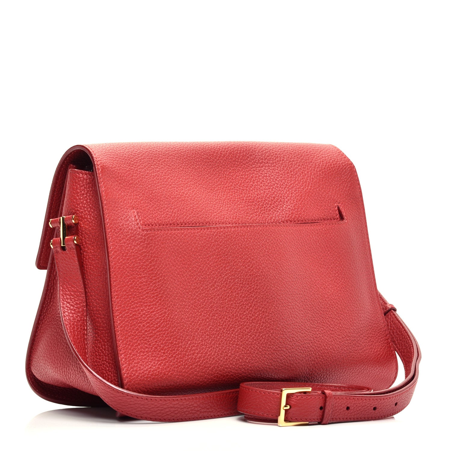 Tom Ford Calfskin Large T Clasp Tara Crossbody Bag Red 3 of 9