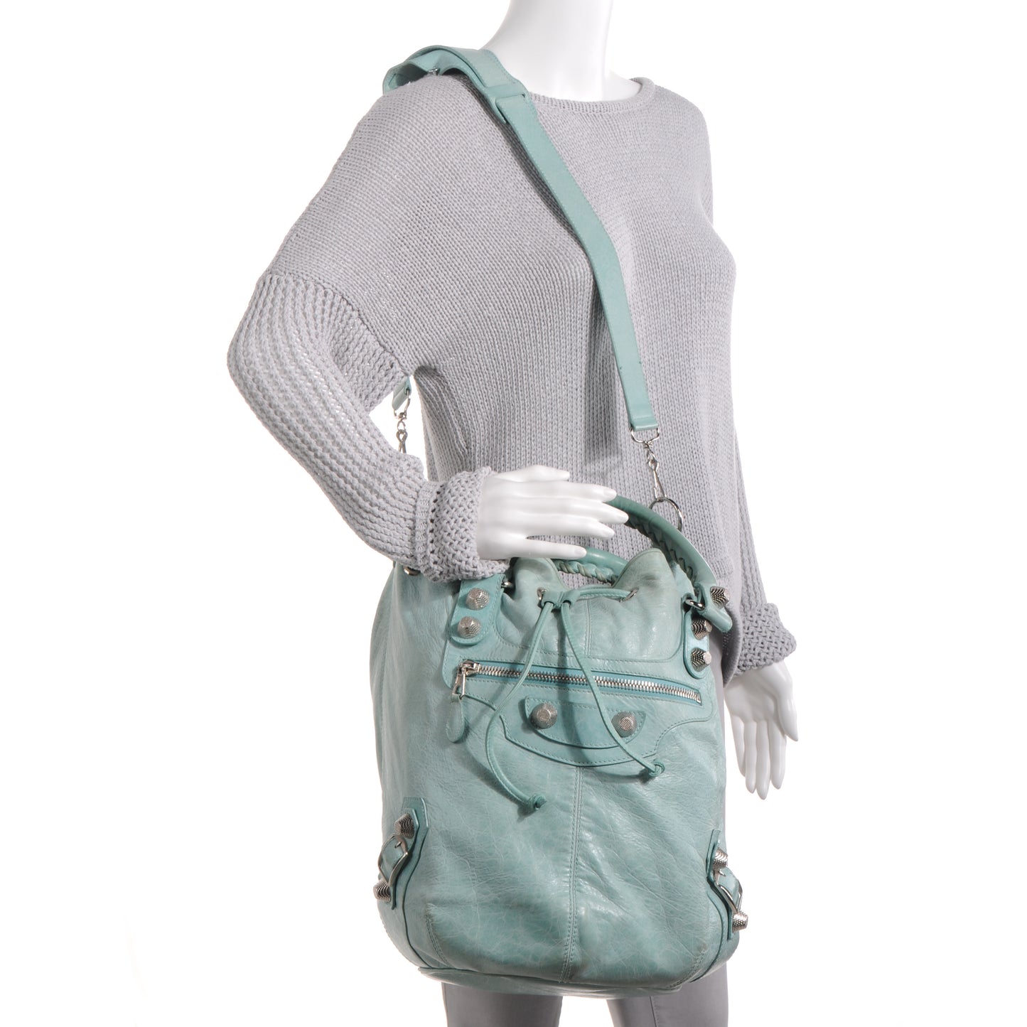 Agneau Giant 21 Silver Hardware Pompon Maldives