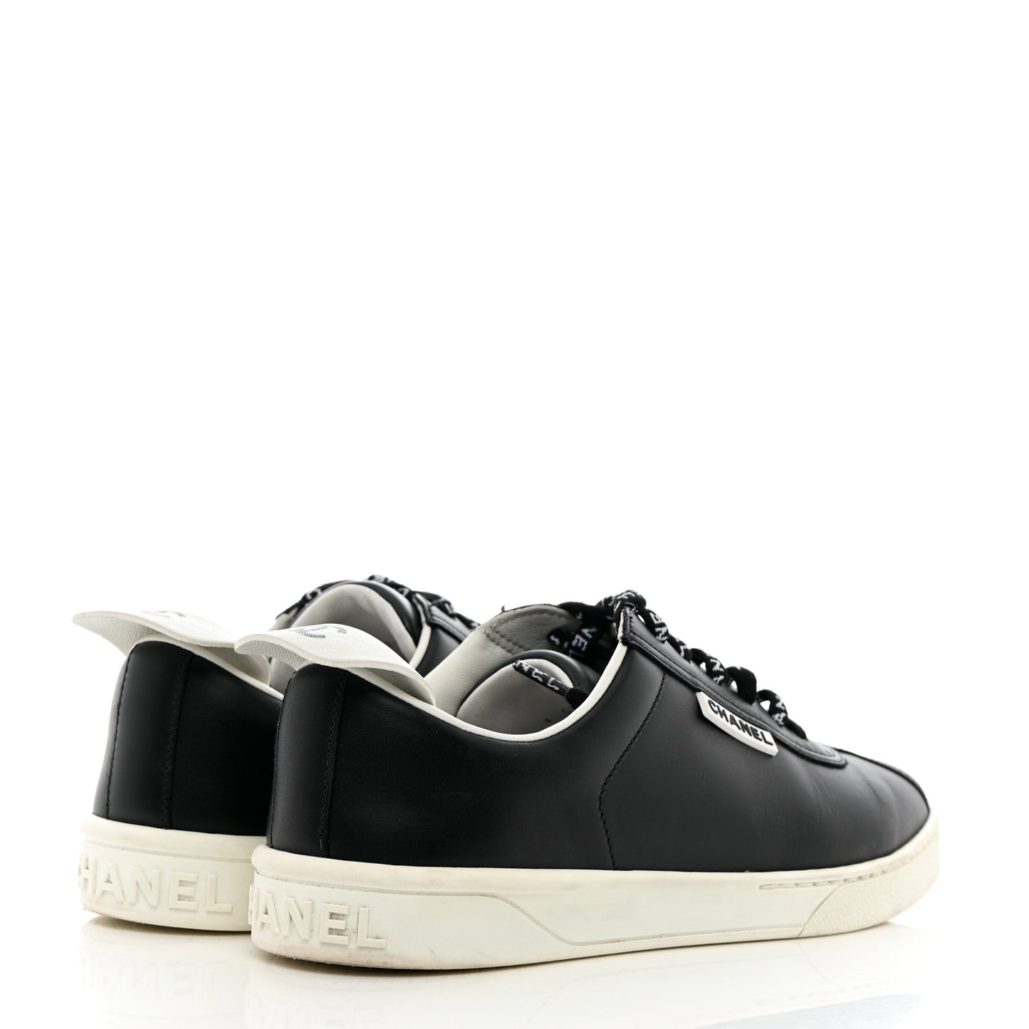 Calfskin CC Womens Sneakers 38 Black