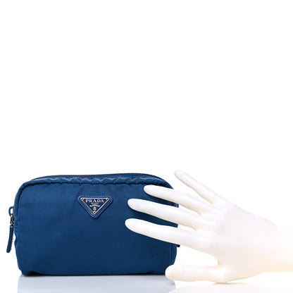Prada Nylon Vela Cosmetic Pouch Cobalto 2 of 9