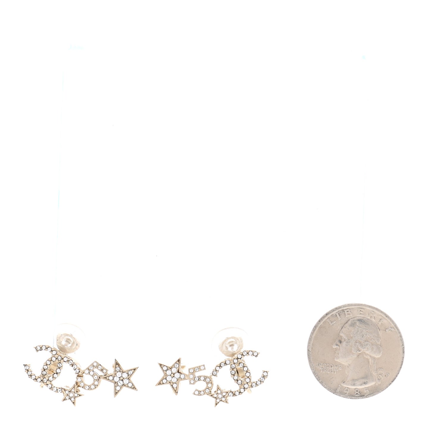 Crystal Star 5 CC Clip On Earrings