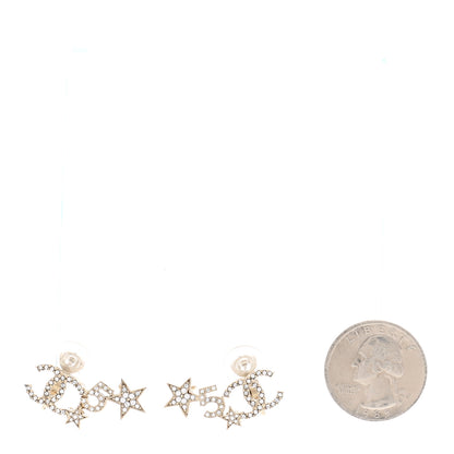 Chanel Crystal Star 5 CC Clip On Earrings 2 of 5