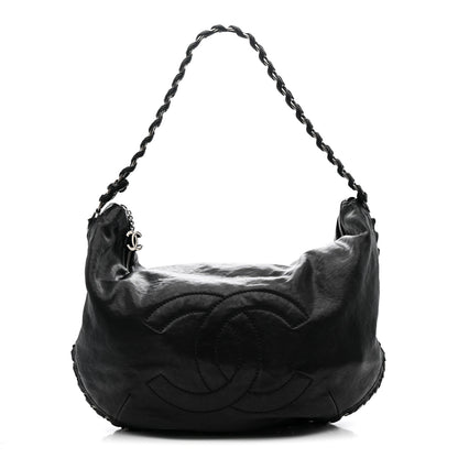 Chanel Calfskin Modern Chain Rhodoid Hobo Black 1 of 12