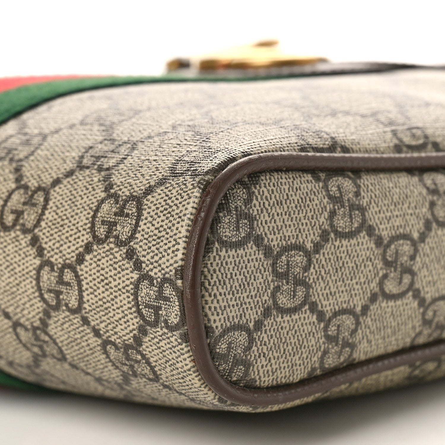 Gucci GG Supreme Monogram Web Small Ophidia Messenger Bag Brown 10 of 12