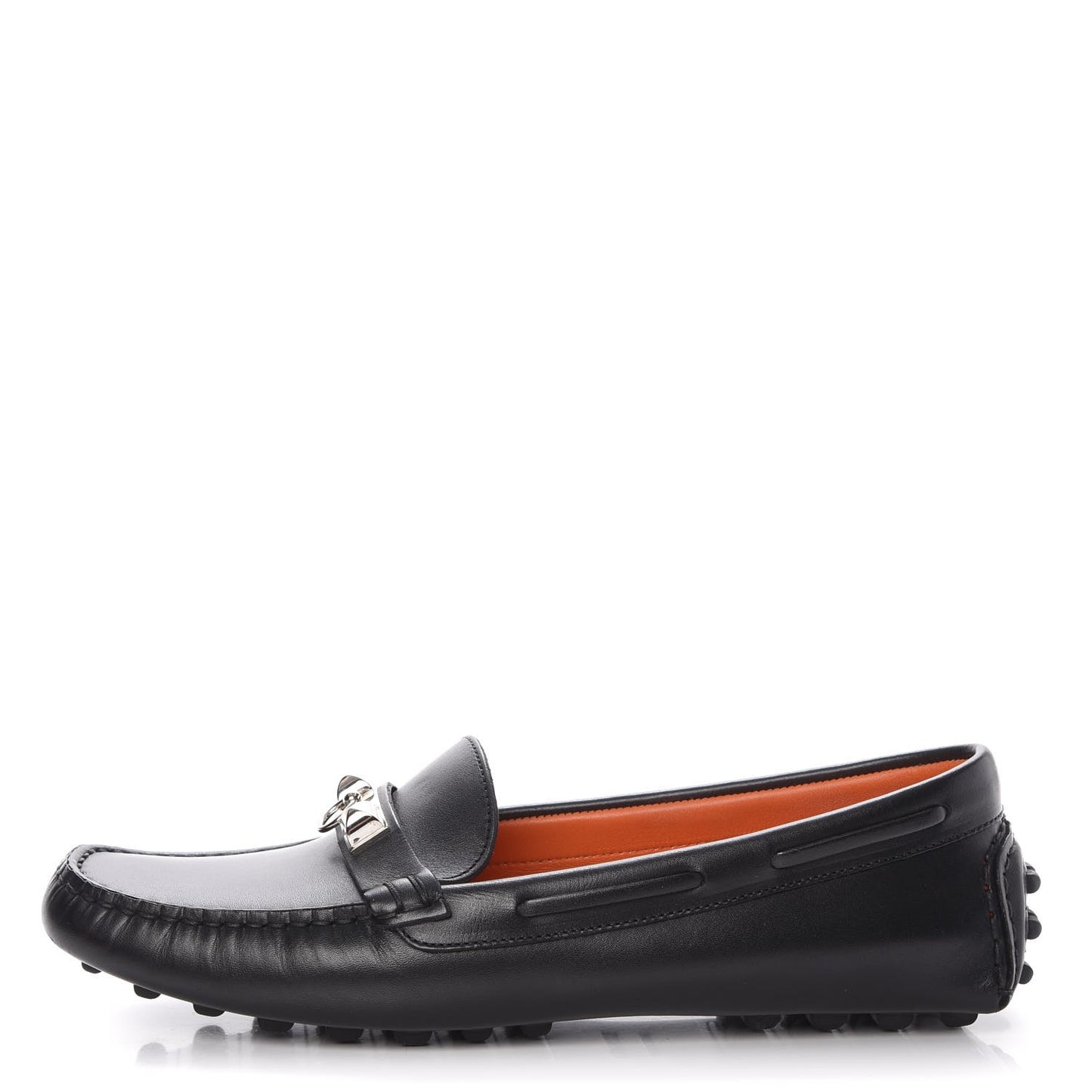 Supple Calfskin Irving Driving Moccasin Loafers 36.5 Black