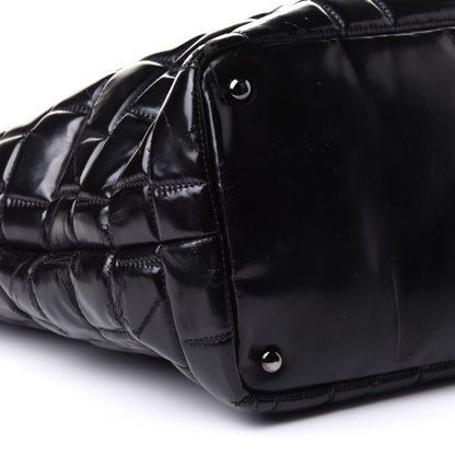 Chanel Vinyl Quilted Frozen Shopping Tote Black 9 of 15