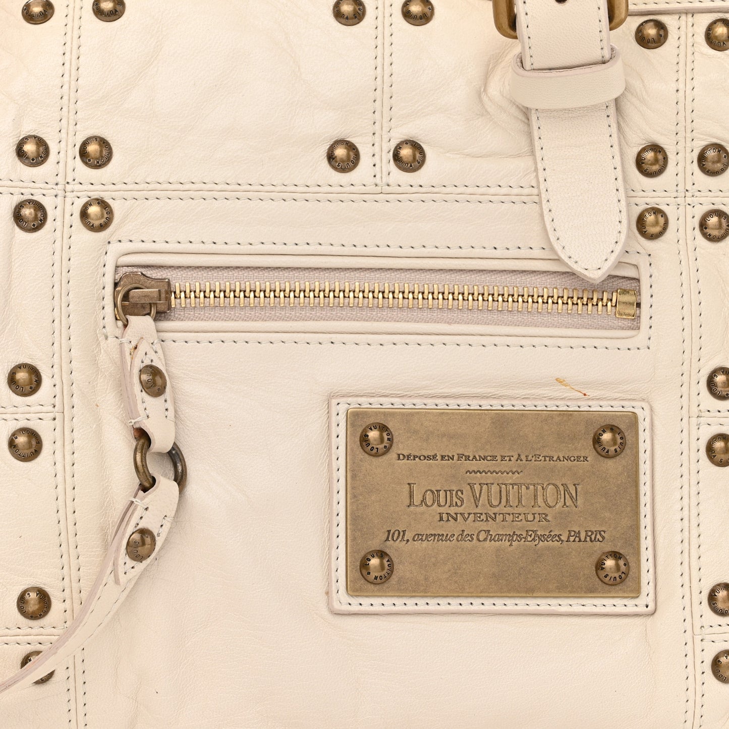 Lambskin Riveting White