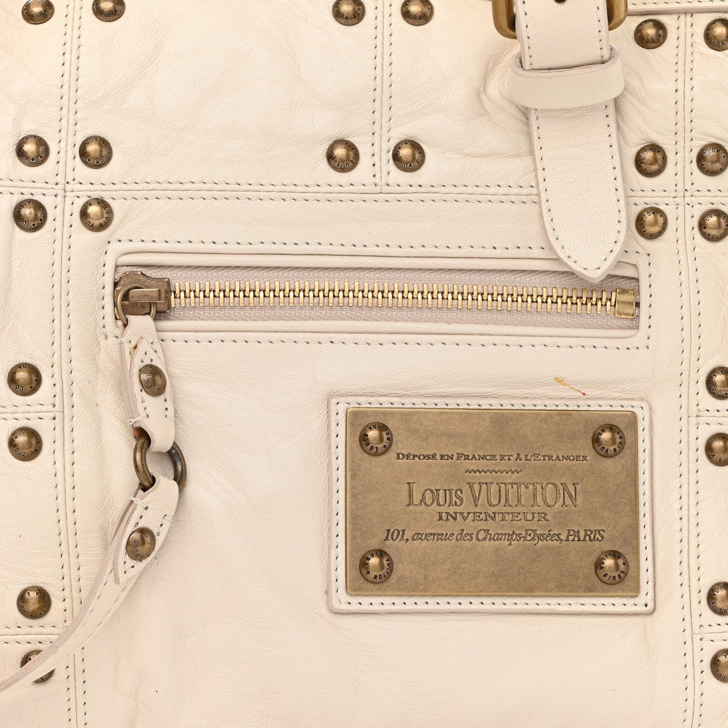 Louis Vuitton Lambskin Riveting White 7 of 14