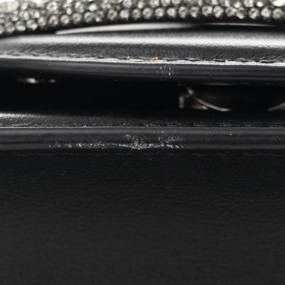 Valentino Garavani Calfskin Crystal Vlogo Small Loco Shoulder Bag Black 11 of 12