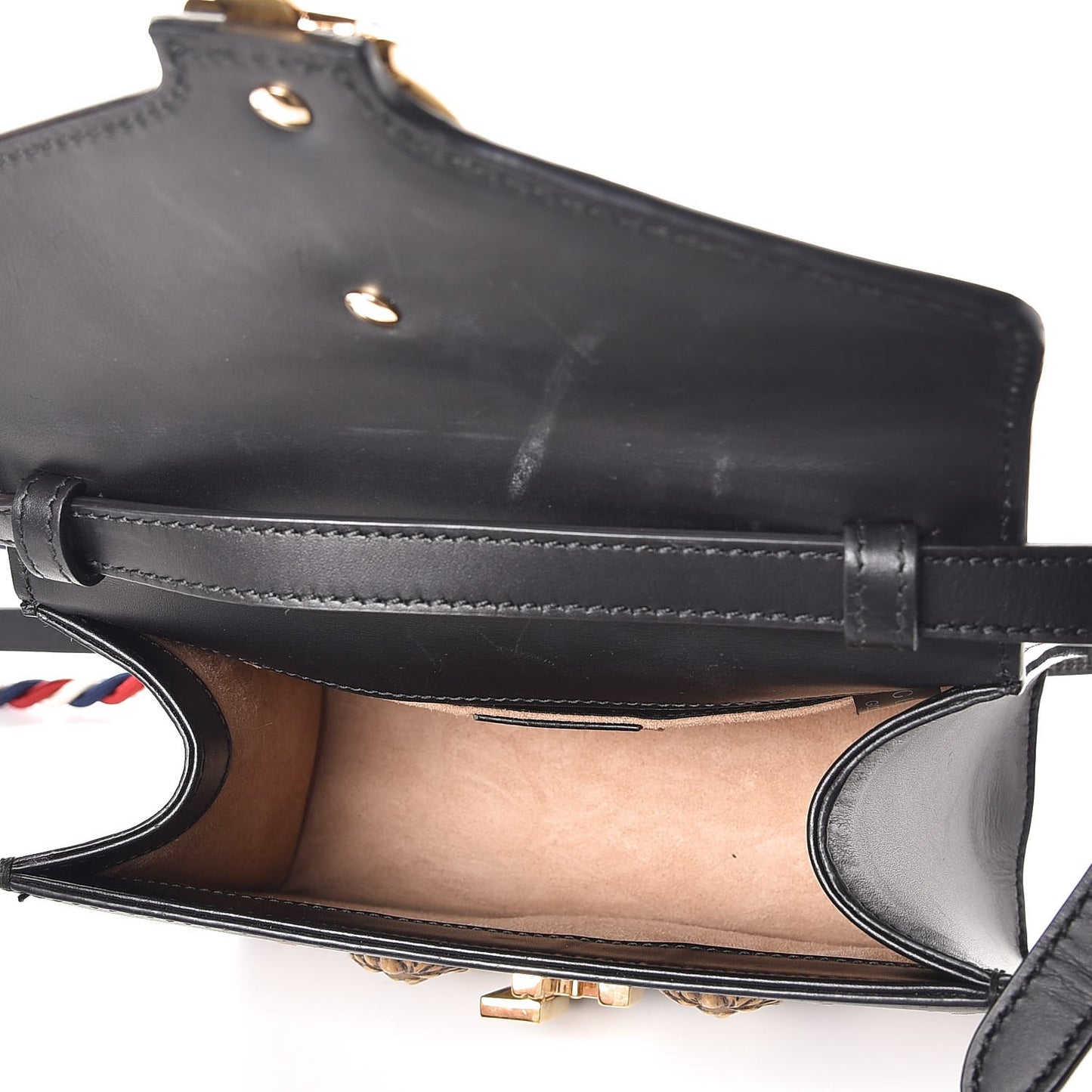 Calfskin Animal Studs Mini Sylvie Top Handle Bag Black
