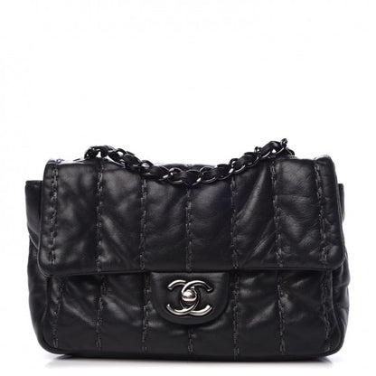 Chanel Lambskin Vertical Stitched Mini Flap Black 1 of 25