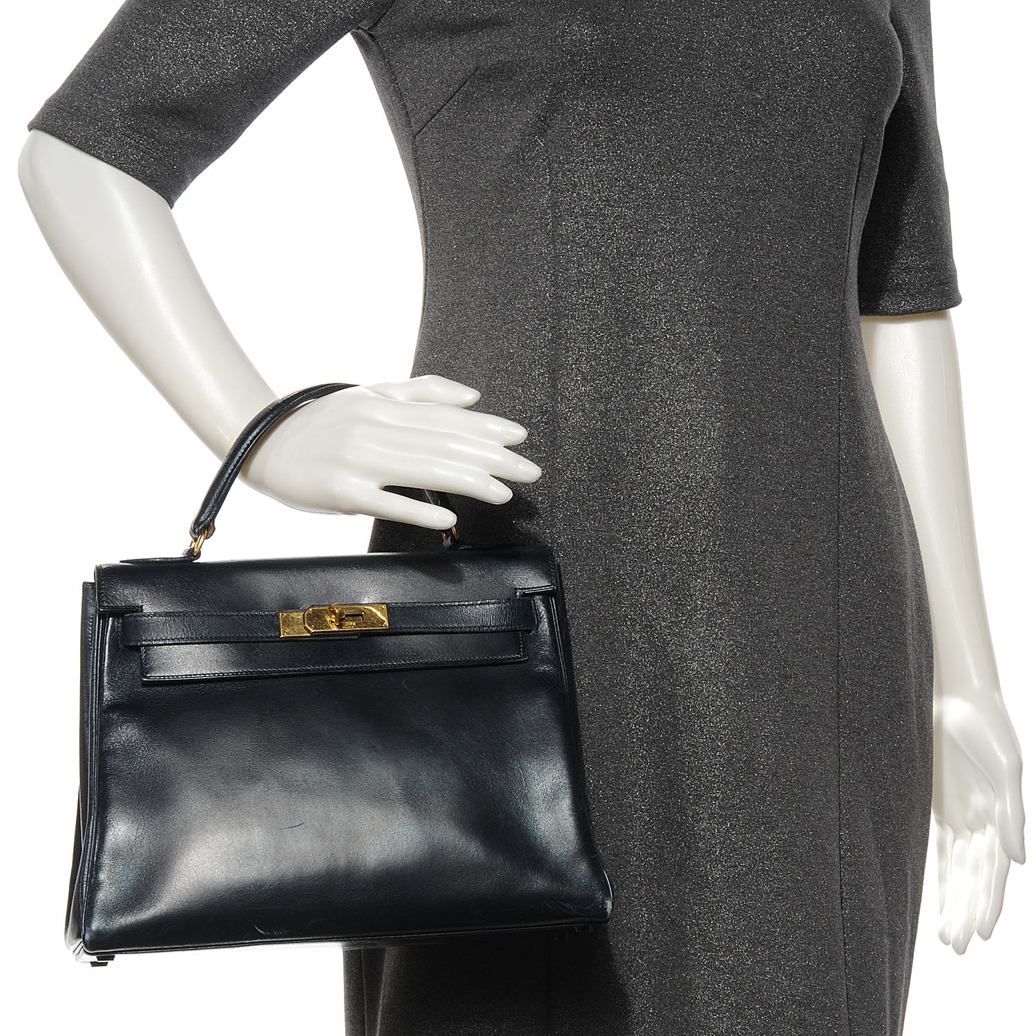 Hermes Box Kelly 28 Navy Bleu 2 of 9