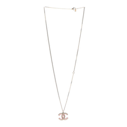Chanel Enamel Pearl CC Necklace Gold Pink 3 of 5