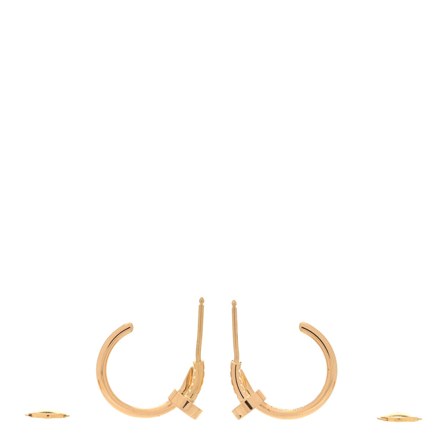 Cartier 18K Yellow Gold Juste Un Clou Hoop Earrings 3 of 5