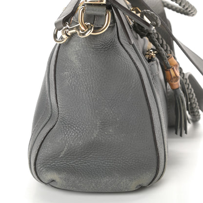 Gucci Pebbled Calfskin Small Bella Top Handle Bag Gray 16 of 18