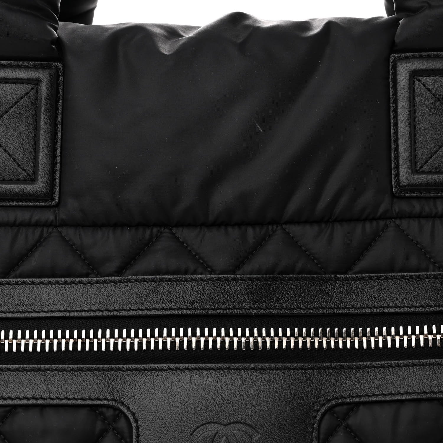 Chanel Nylon Quilted Large Coco Cocoon Tote Black 8 of 12