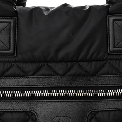 Chanel Nylon Quilted Large Coco Cocoon Tote Black 8 of 12
