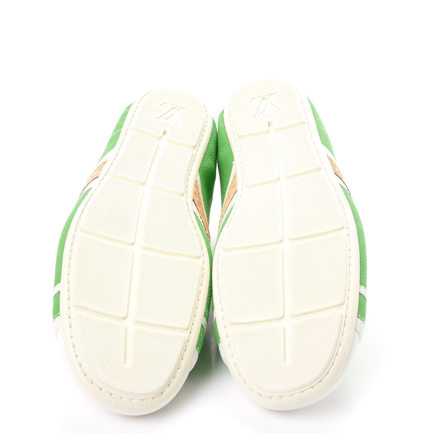 Louis Vuitton Canvas Calfskin Sneakers 38 Green 7 of 14