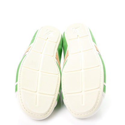 Louis Vuitton Canvas Calfskin Sneakers 38 Green 7 of 14