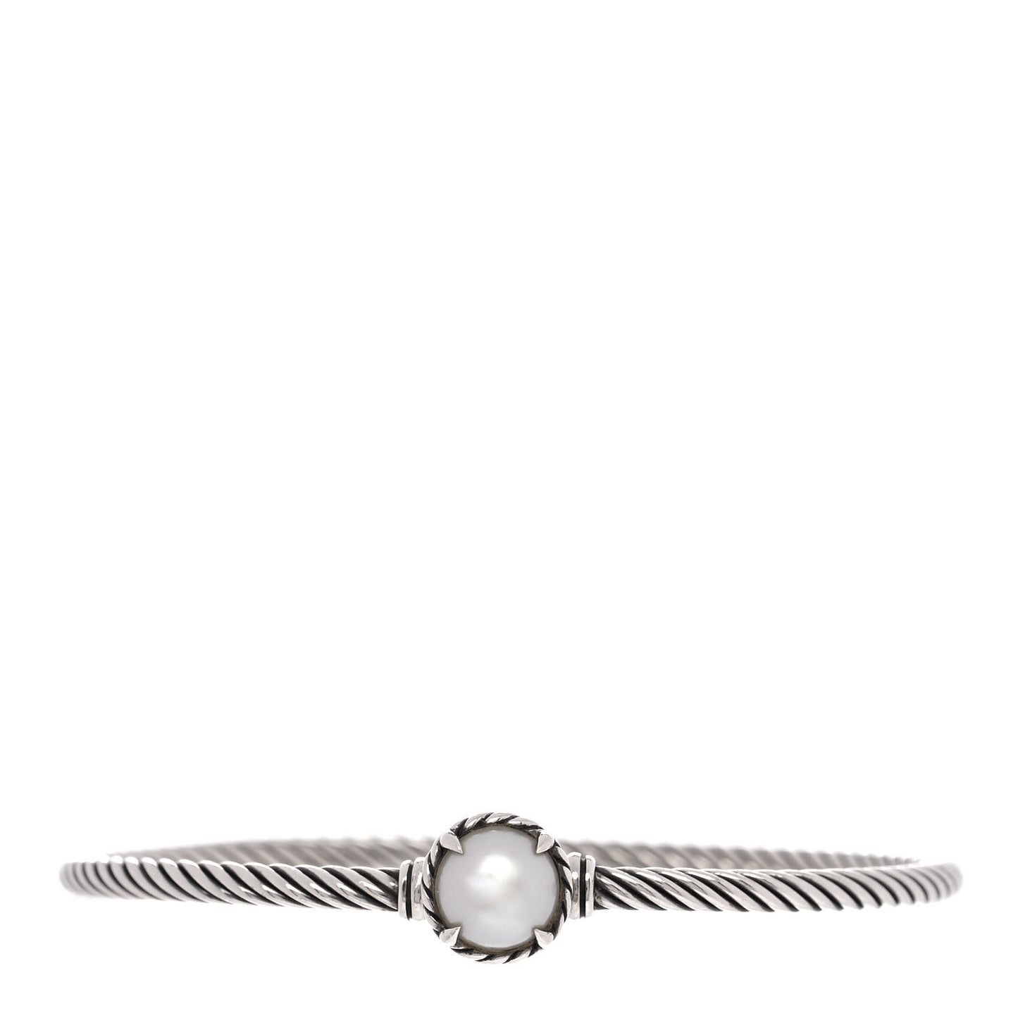 Sterling Silver Pearl 3mm Chatelaine Bracelet