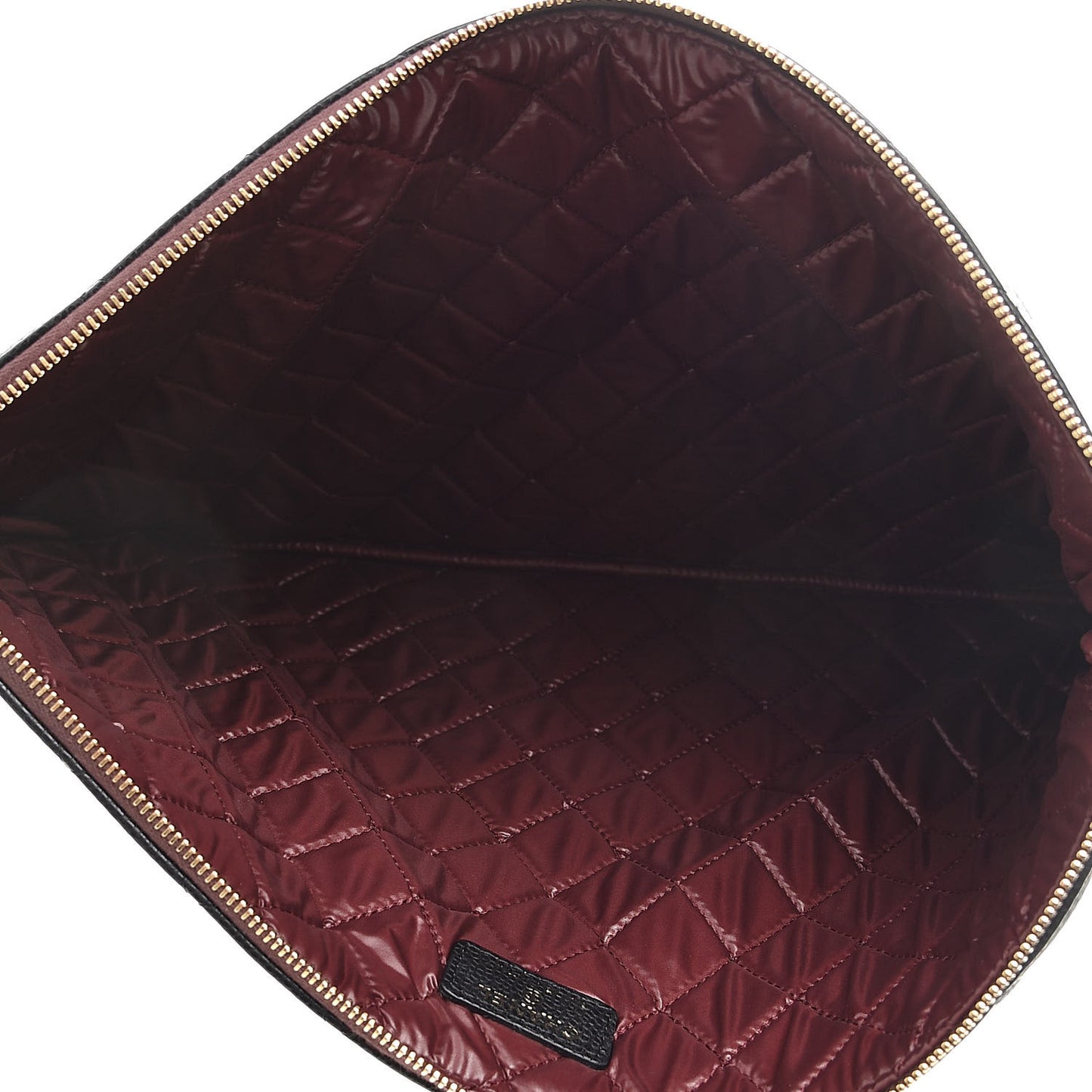 Caviar Quilted Large Cosmetic Case Black