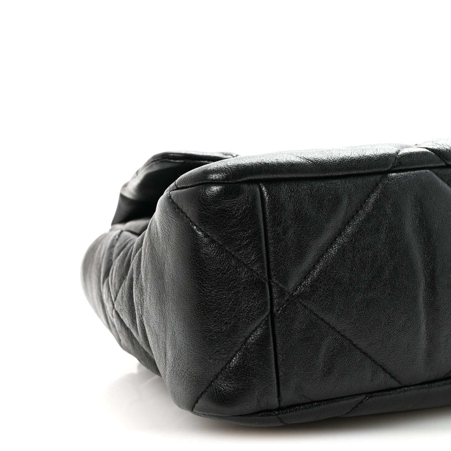 Goatskin Quilted Large Chanel 19 Flap Black