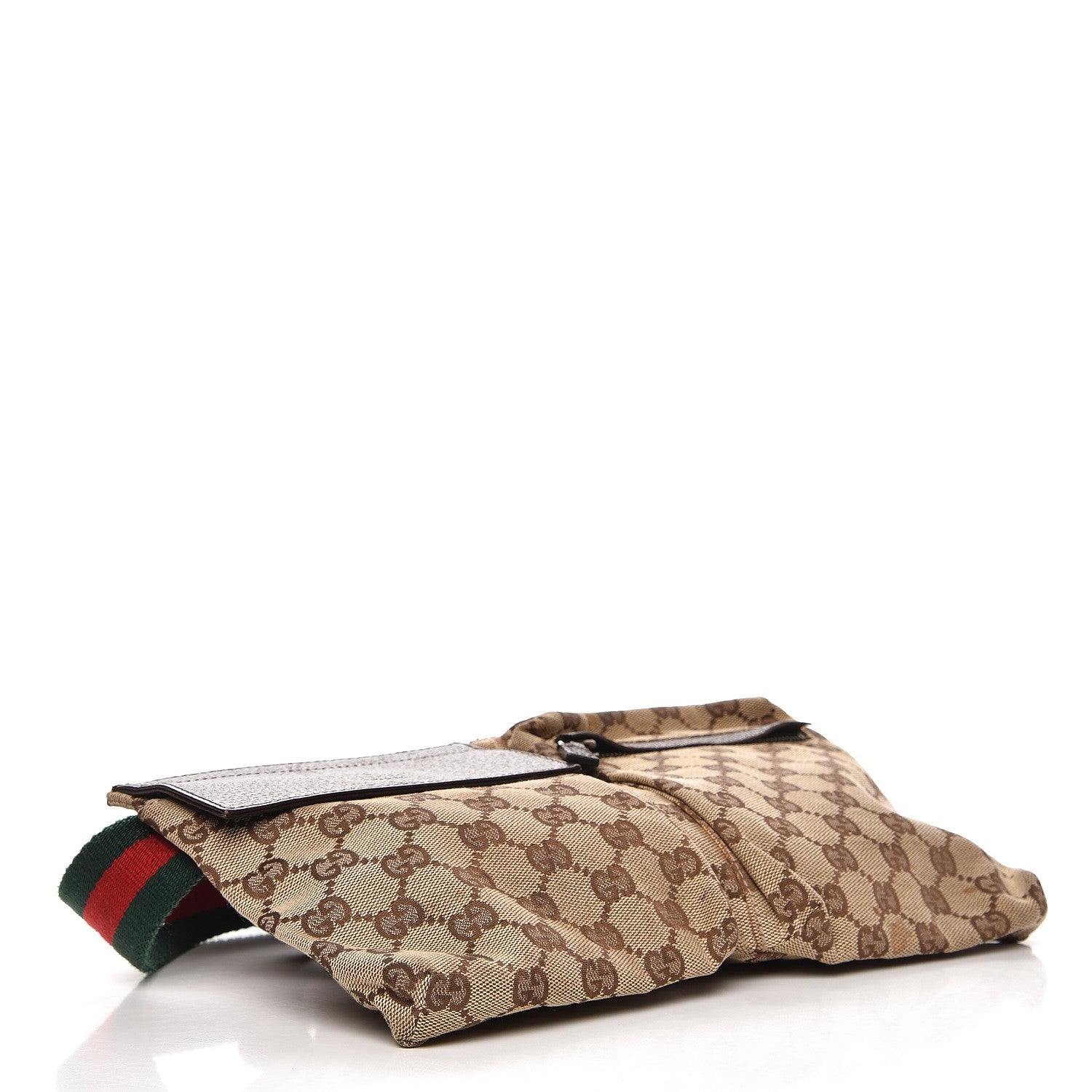 Gucci GG Monogram Double Pocket Belt Bag Dark Brown 4 of 10