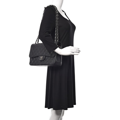 Chanel Caviar Quilted Jumbo Double Flap Black 2 of 10