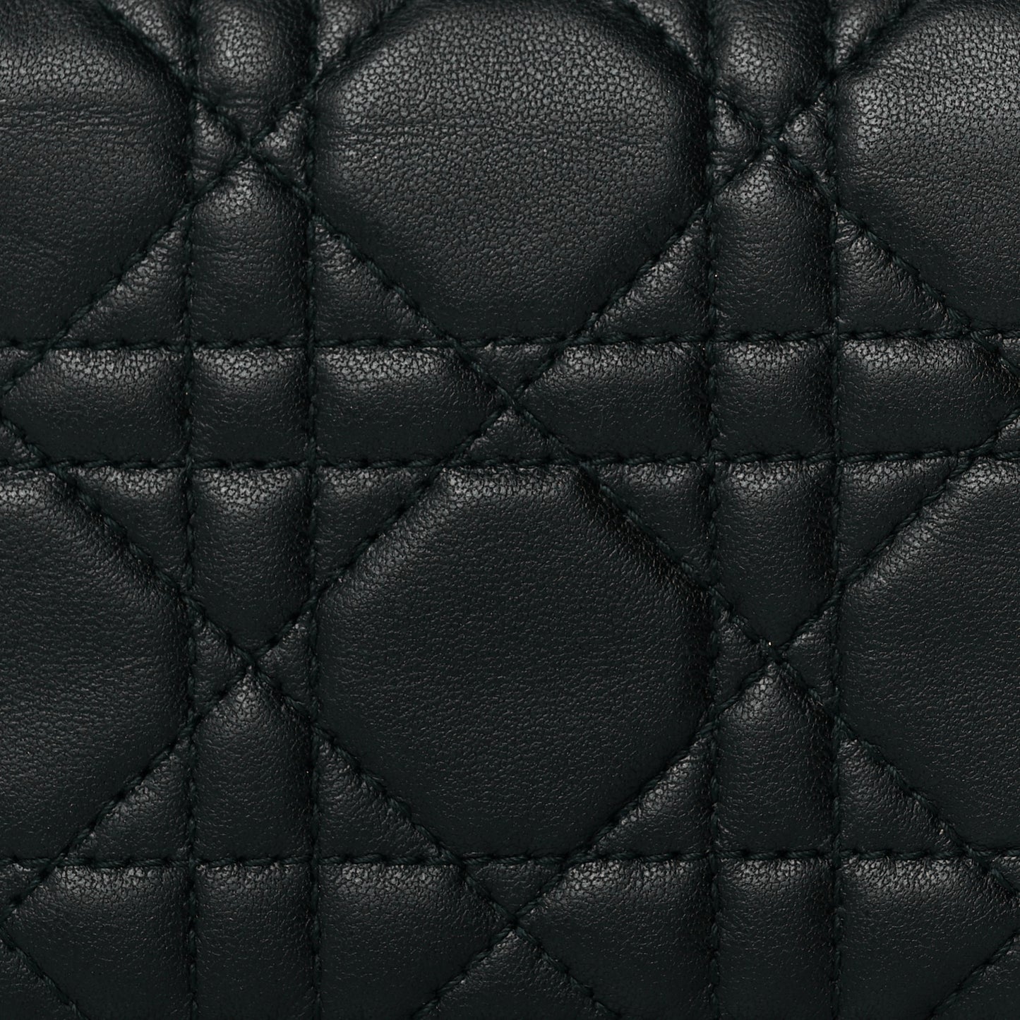 Lambskin Cannage Mini Lady Dior Wallet Black