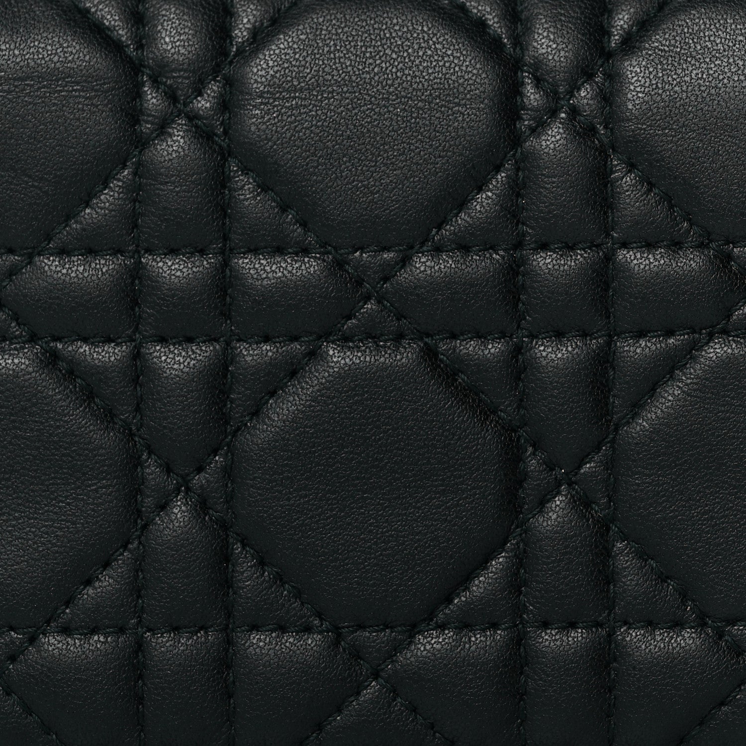Christian Dior Lambskin Cannage Mini Lady Dior Wallet Black 11 of 13