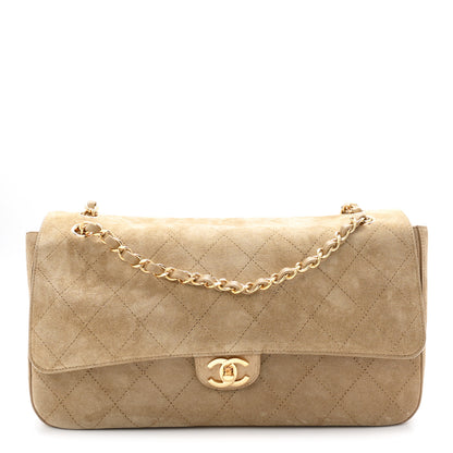 Chanel Suede Calfskin Small Souplissimo Maxi Flap Dark Beige 1 of 11
