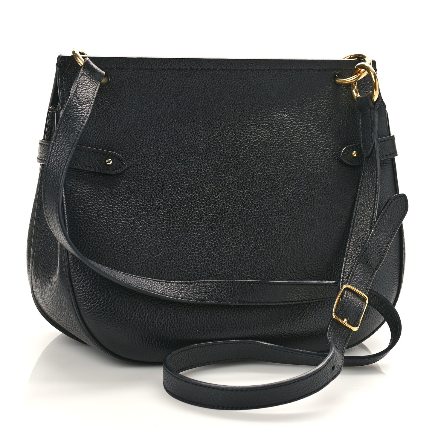Small Classic Grain Calfskin Amberley Satchel Black